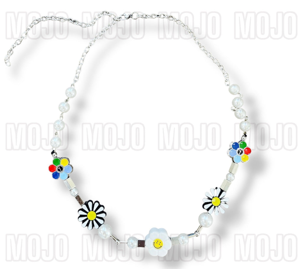 Sunflower & Pearl Necklace