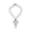 Transparent Acrylic Cuban Link Necklace with Bold Cross Pendant