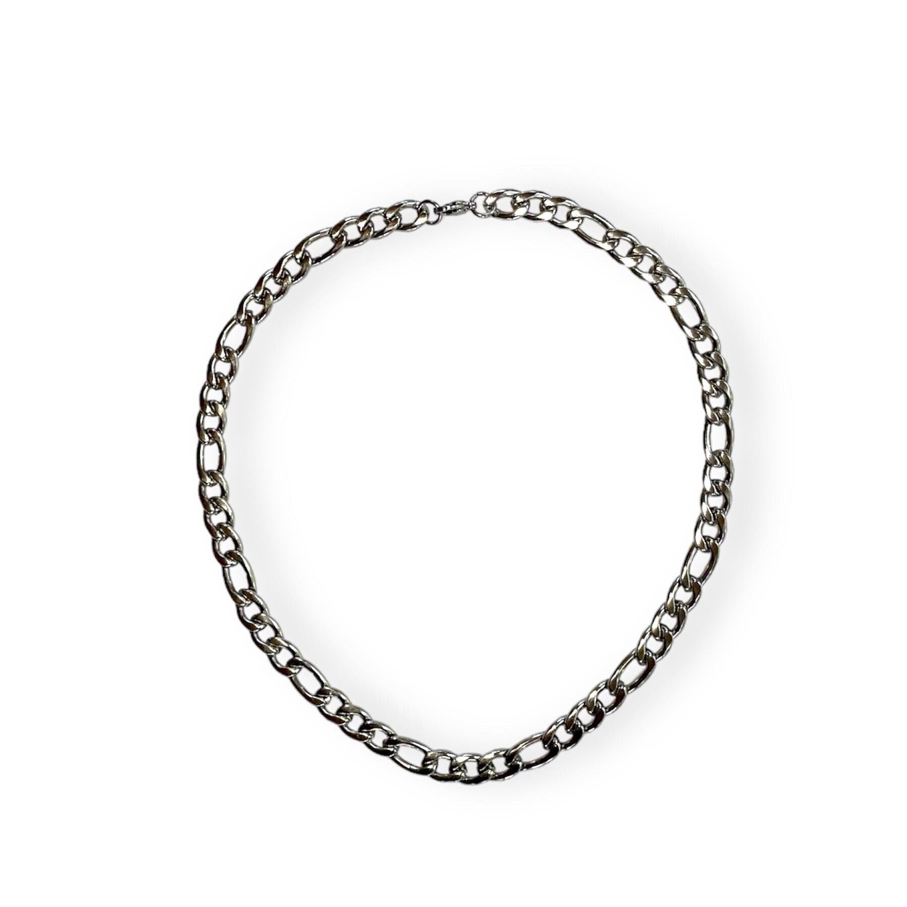 Figaro Cuban Link Stainless Steel Simple Necklace