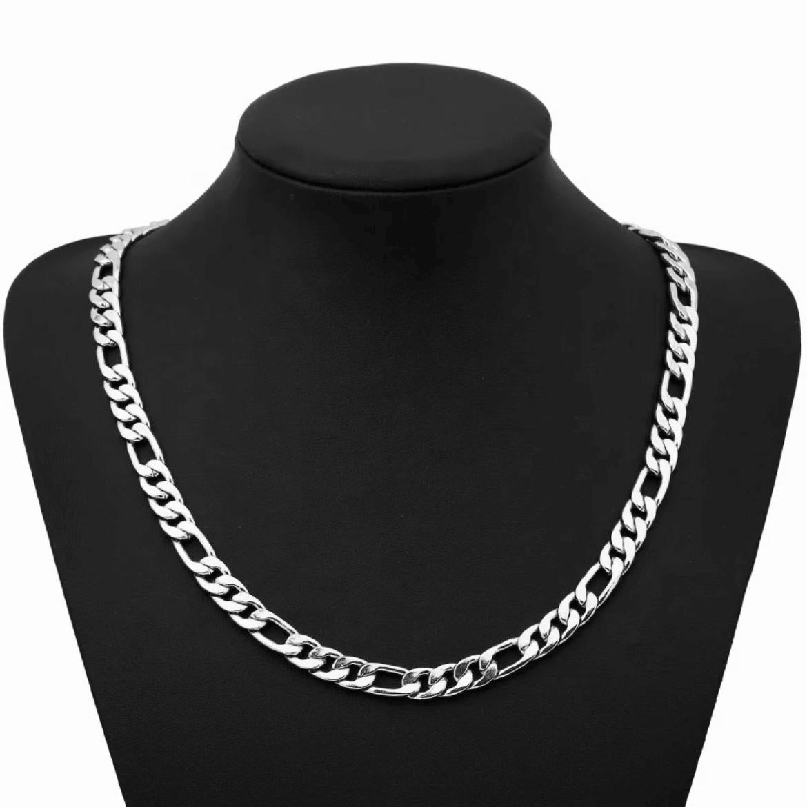 Figaro Cuban Link Stainless Steel Simple Necklace