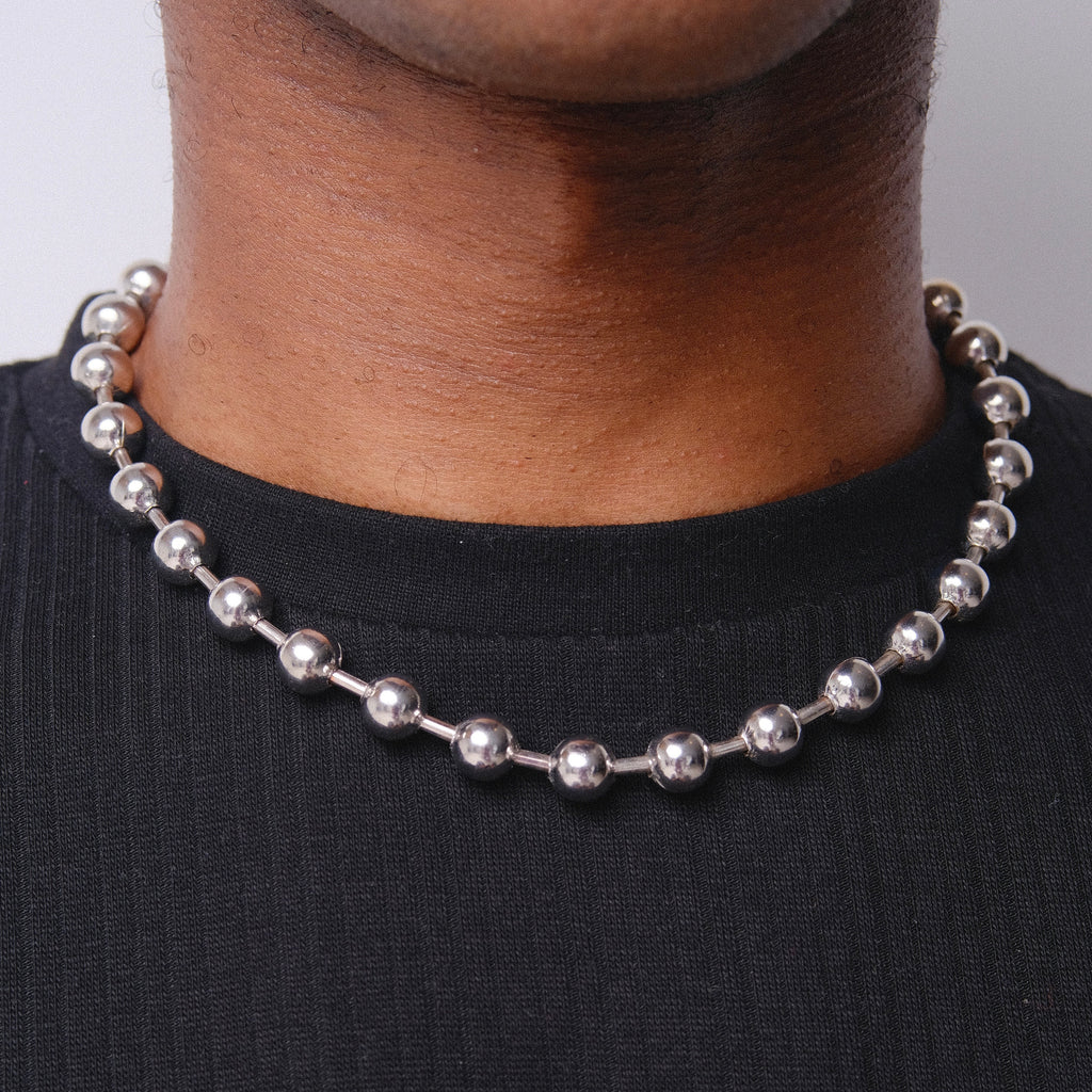 XL Silver Bead Chocker