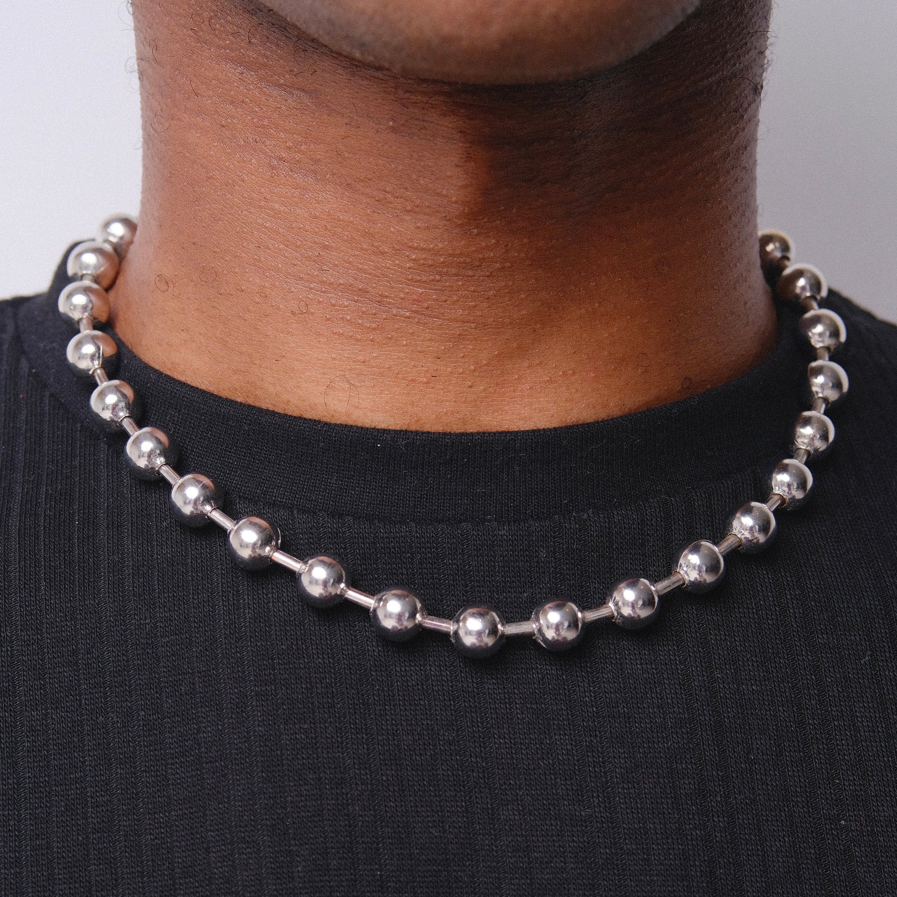 XL Silver Bead Chocker