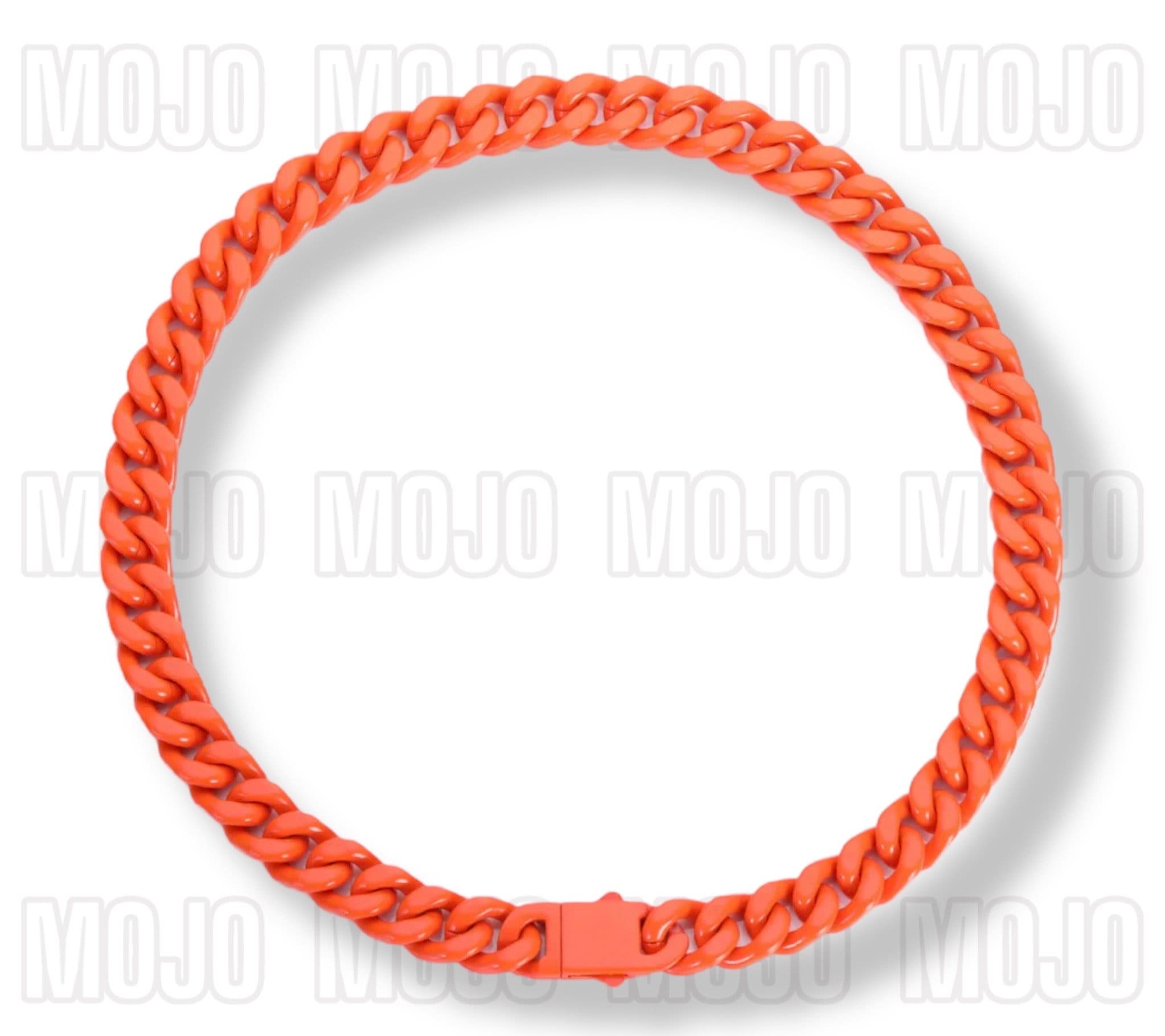 Color Cuban Link Chain: Orange