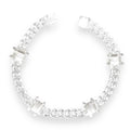 Acrylic Cuban Link Necklace w/ Barb Wire Charms.