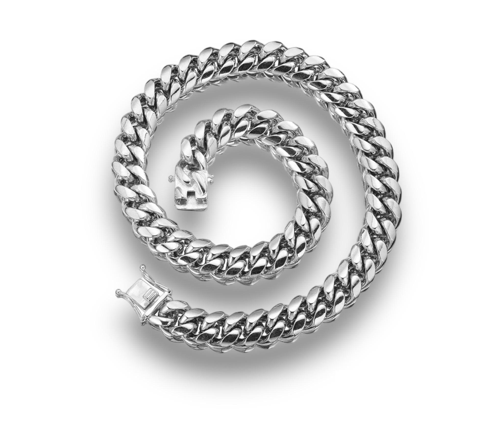 Cuban Link Stainless Steel Silver Thick Necklace