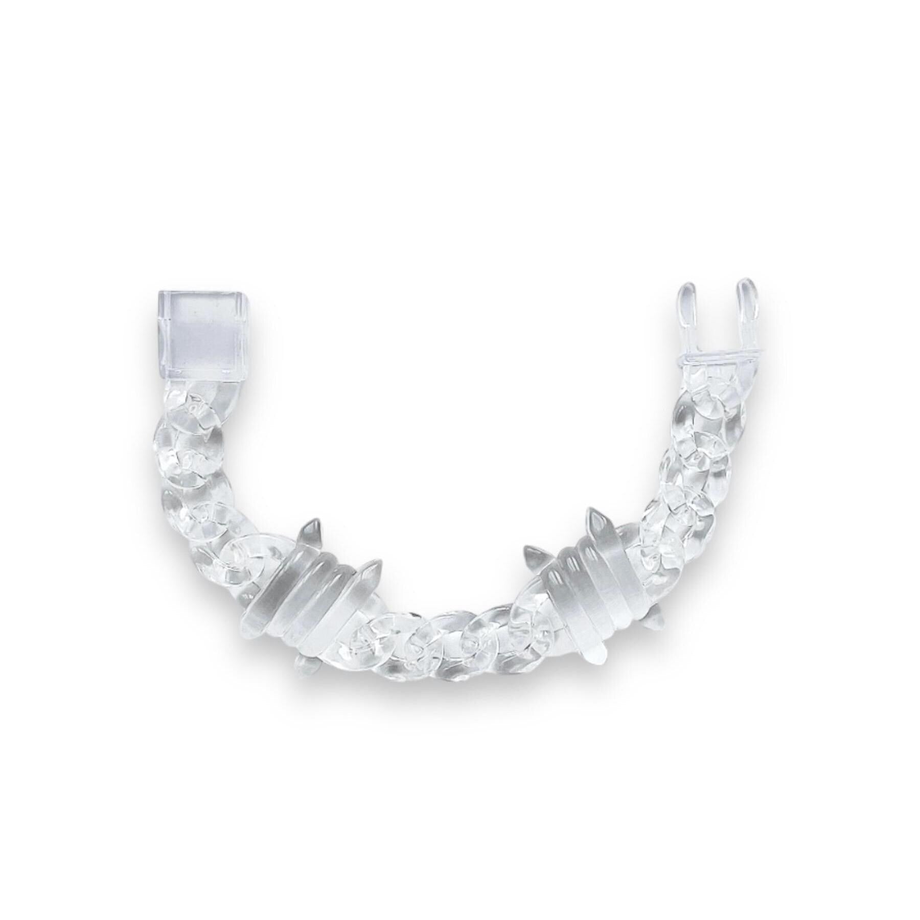 Transparent Acrylic Adjustable Bracelet with Barbed Wire Charms
