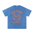 Light Blue Culture University Oversized T-Shirt