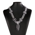 Transparent Acrylic Link Necklace with Aztec Mask Pendant