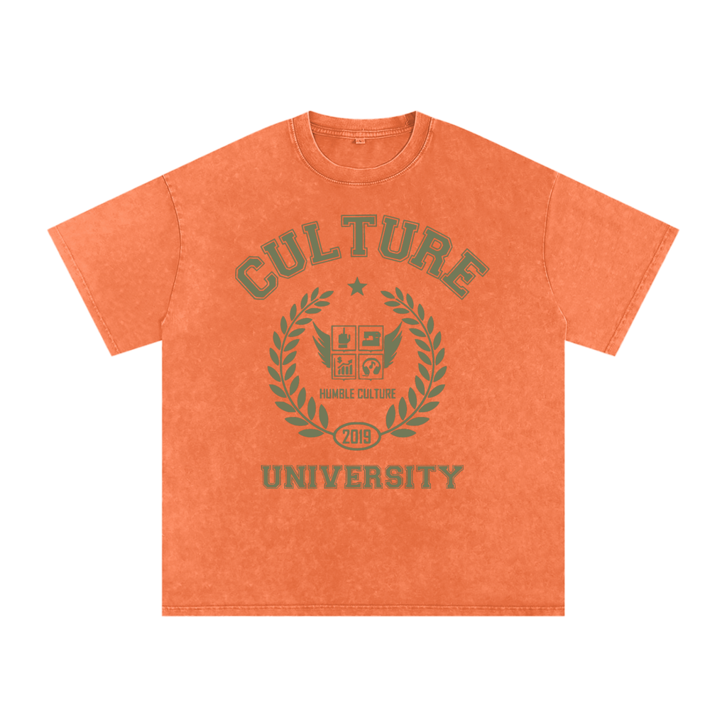 Orange Culture University Oversized T-Shirt