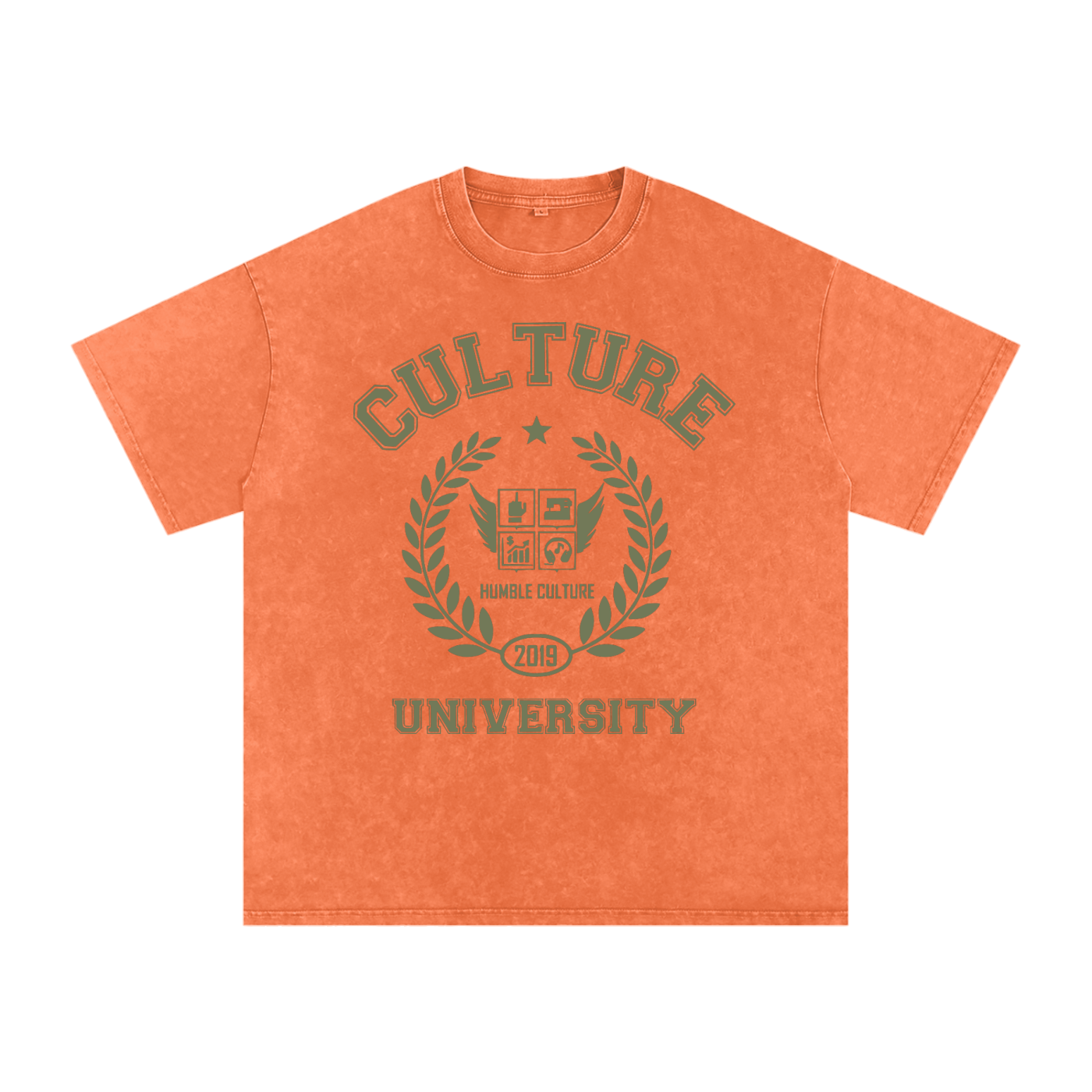 Orange Culture University Oversized T-Shirt