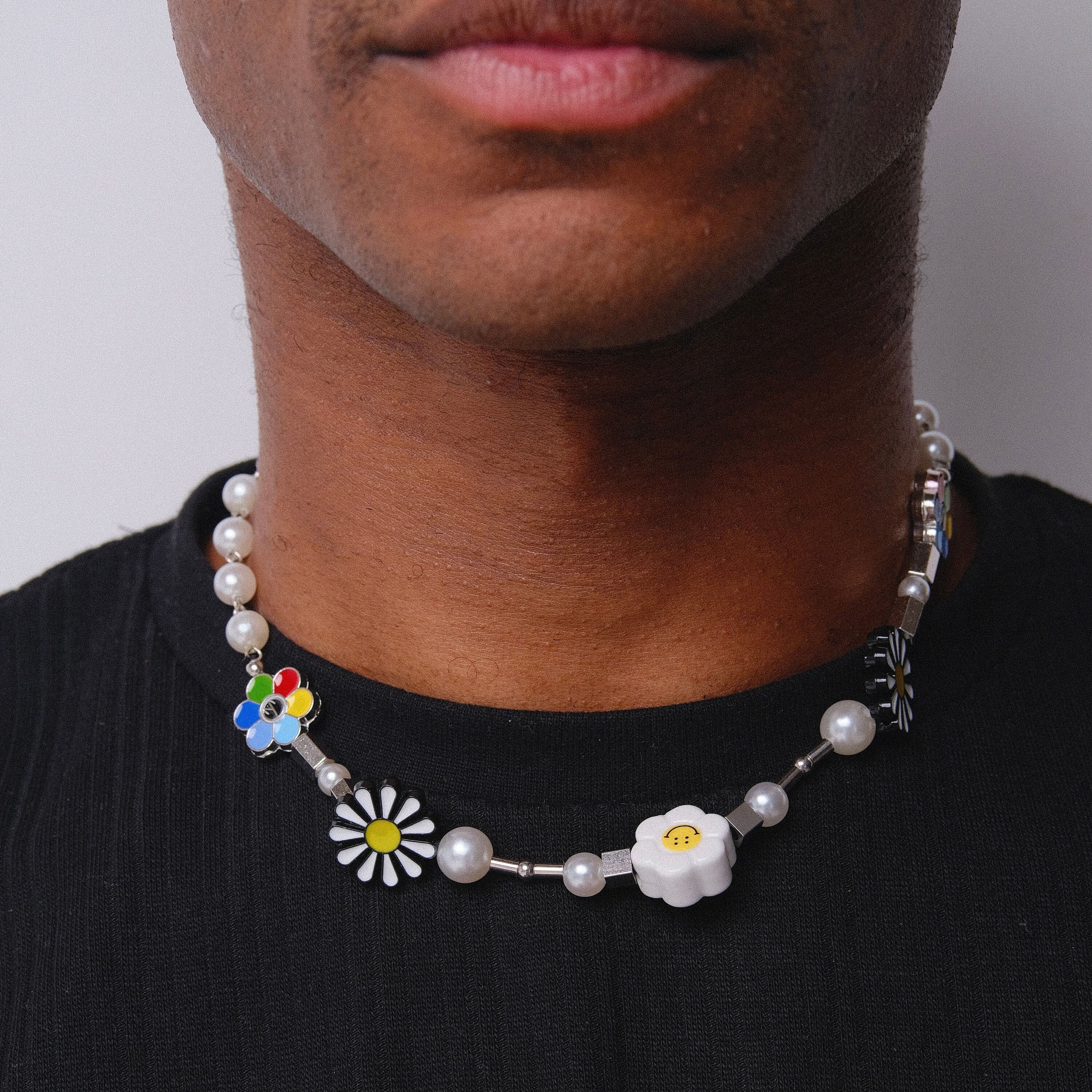 Sunflower & Pearl Necklace