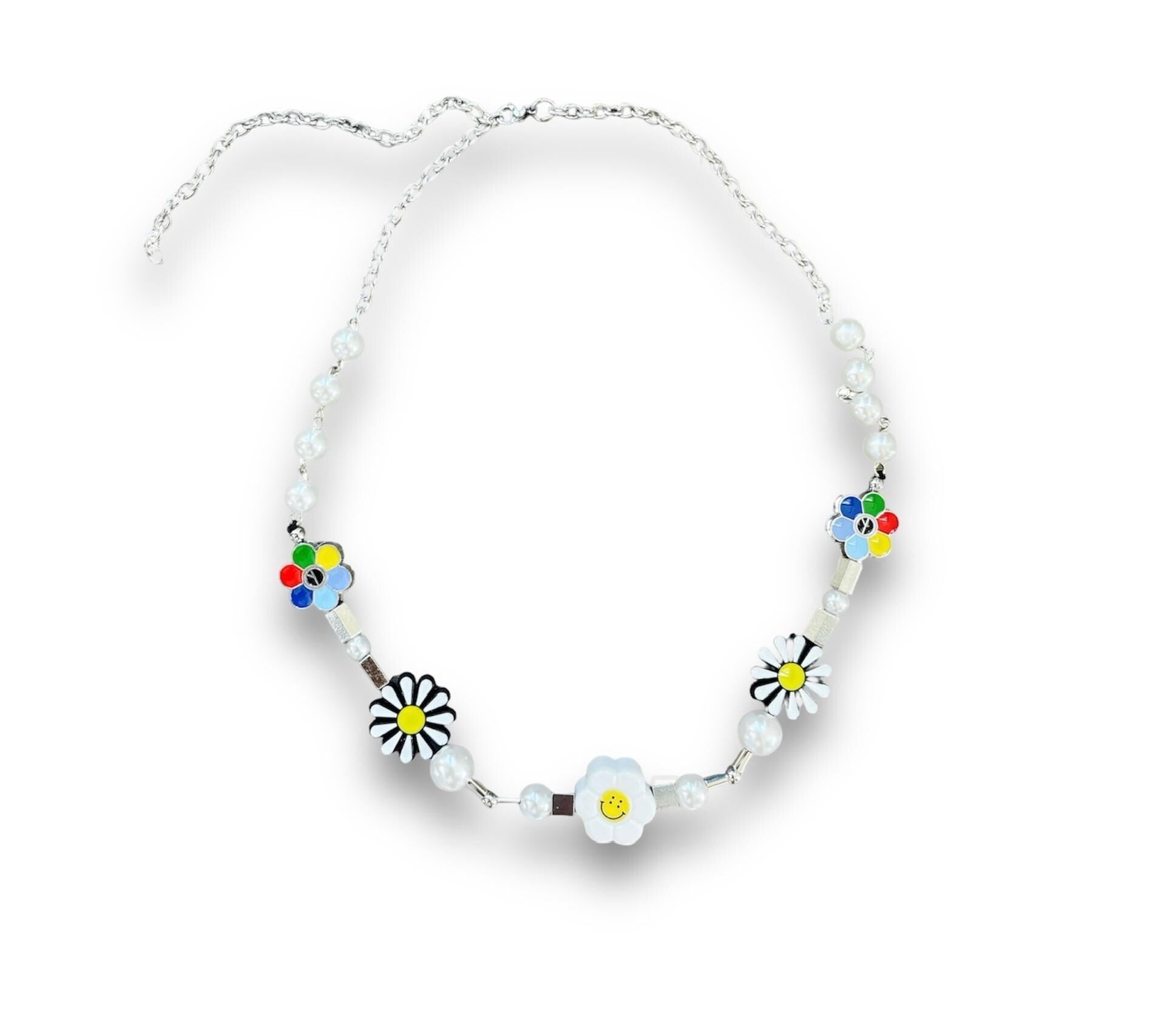 Sunflower & Pearl Necklace