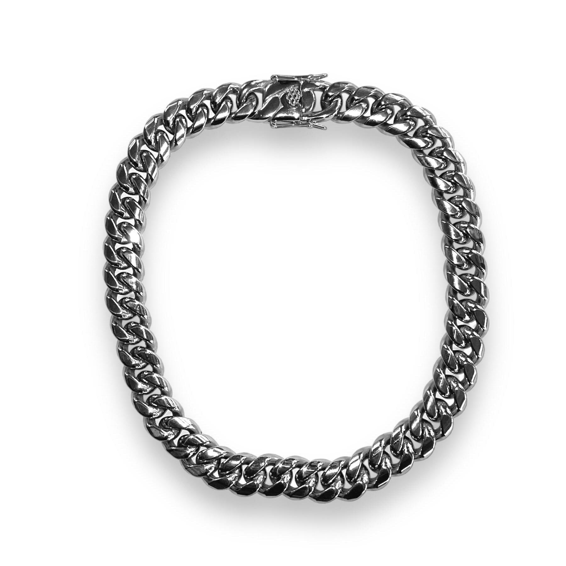 Cuban Link Stainless Steel Silver Thick Necklace