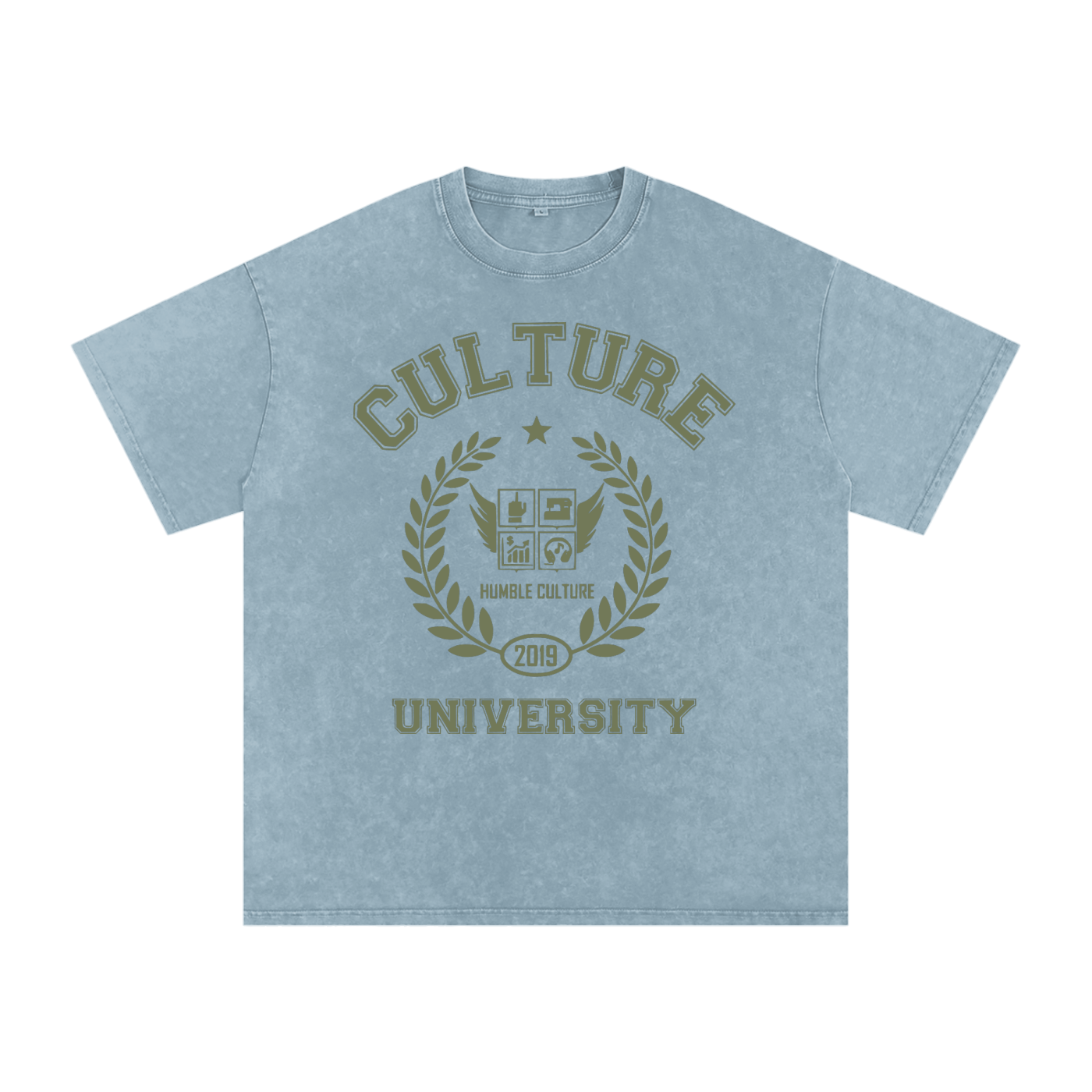 Jean Blue Culture University Oversized T-Shirt