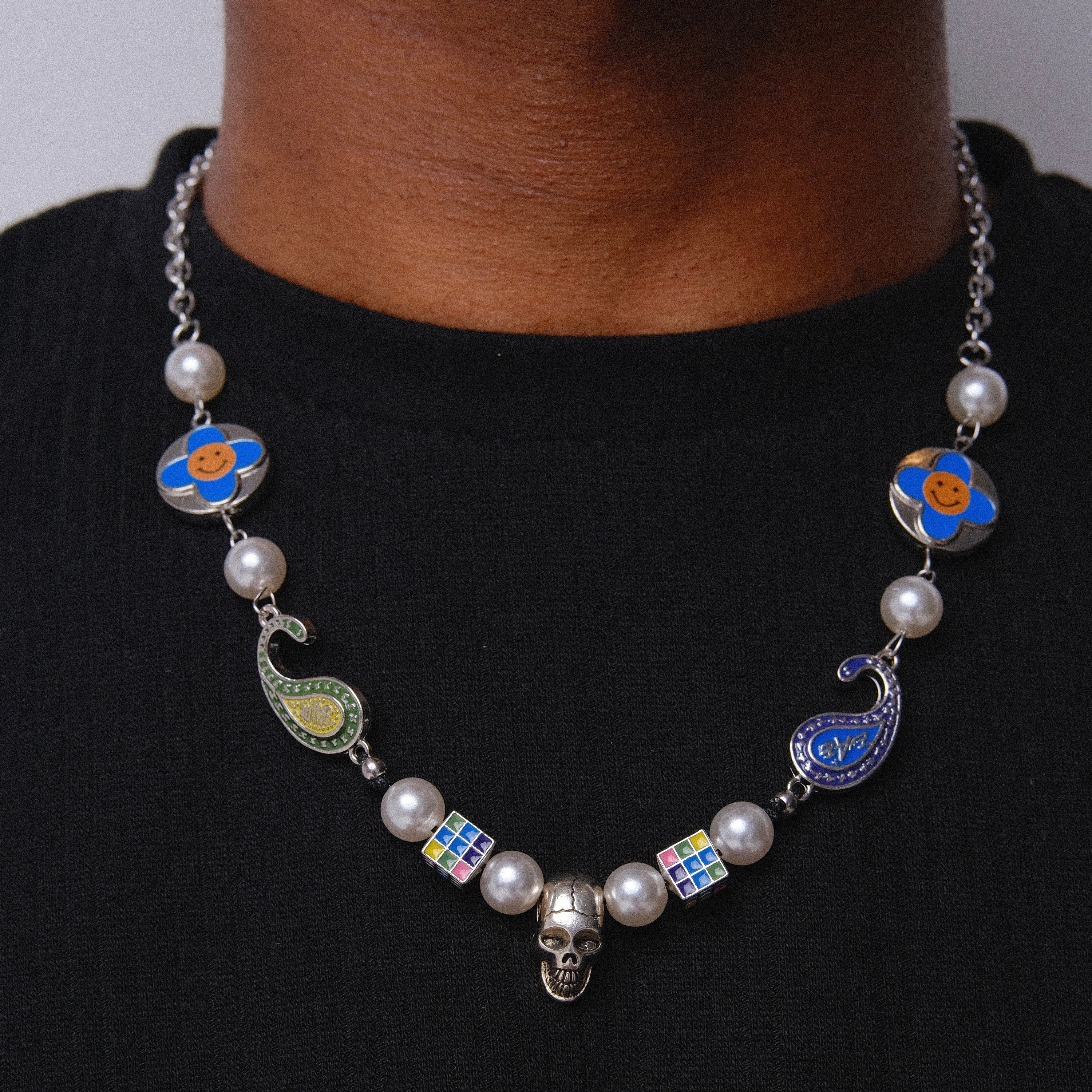 Paisley & Pearl Necklace